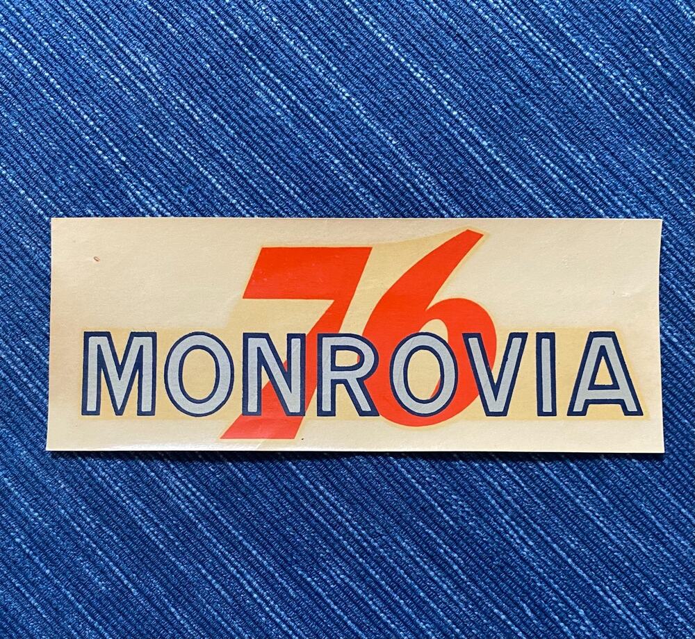 Vintage Union 76 Oil Monrovia California Water Decal Gas Station Travel Souvenir